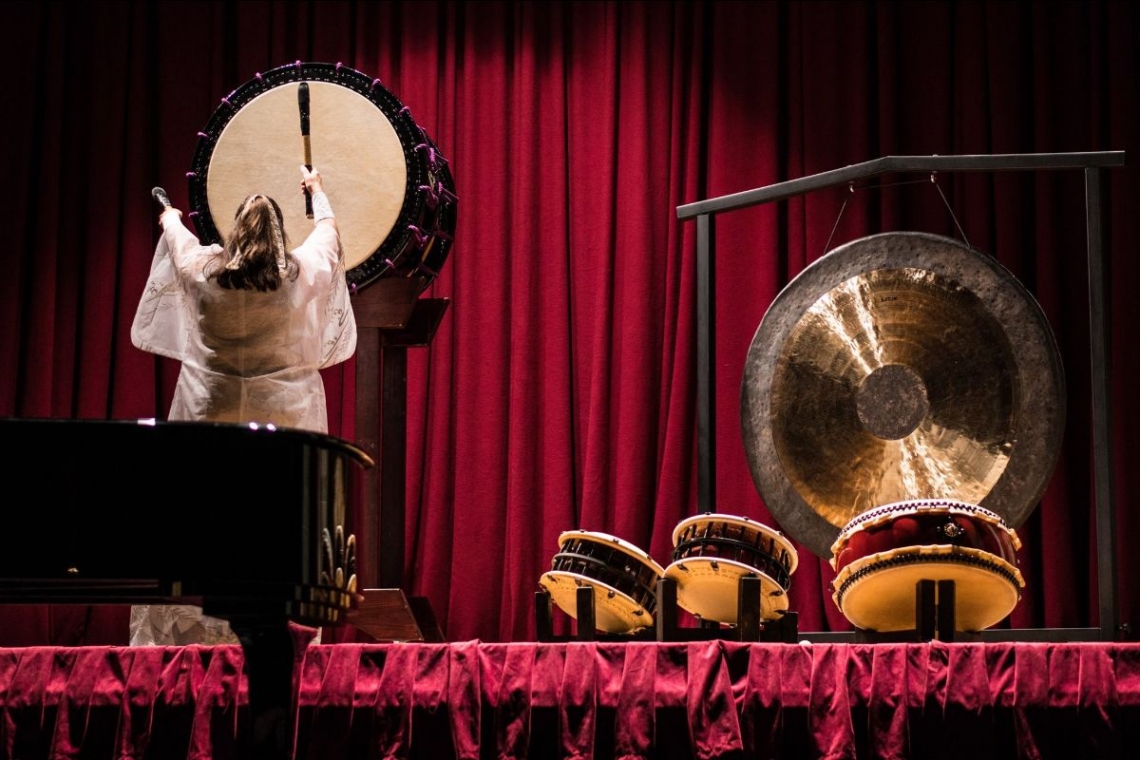 復興コンサート2020　太鼓、堀米ゆず子のバイオリン、学生オーケストラ